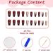 24 Pieces Red Glitter French Artificial Nails - Square Press-On Design for Women & Girls | DIY Acrylic Nail Art - Buy Online on GoSupps.com