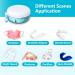 Okcnoupp Dental Retainer Case Denture Cleaning Box with Strainer & Mirror (Free Chewer + Braces Extractor + Brush) Suitable for Removable Braces Storage Soaking Cleaning Round - Buy Online on GoSupps.com