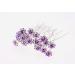 AKOAK 20 Pcs Bridal Clear Crystal Rhinestone Flower Hair Pin Clips - Purple Wedding Hair Accessories - Buy Online on GoSupps.com