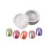 Poudre paillet e Blanche nacr e for Ongles Chrome Blanc Clair de Lune Poudre frotter Coquillage argent Miroir Fournitures for Nail Art d coration F-068