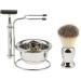Premium Beard Shaving Set for Men - 3 Piece Kit with Brush Bowl & Safety Stand | Perfect Gift for Grooming - Buy Online on GoSupps.com