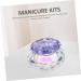 minkissy Nail Art Crystal Cup Cosmetics Cover Glass Purple Manicure 6.5x8cm Purple - Buy Online on GoSupps.com