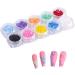 3D Nail Flower 10 Boxes Colorful Flower Nail Art with Bling Gold and White Nail Art Beads Cherry Blossom Acrylic Rhinestones for Nail Decoration Supplies (10 Colors)