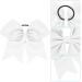 2PCS Large White Cheer Bows - Jumbo Handmade Hair Accessories for Cheerleaders and Teen Girls - Buy Online on GoSupps.com