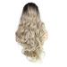 SHIYID Natural Long Body Wave Synthetic Lace Front Wig - Dark Black Blonde - Perfect for Women | International Shipping Available - Buy Online on GoSupps.com
