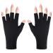 WLLHYF Anti UV Gloves for Gel Nail Lamp  Professional Protection Fingerless Moisturizing Gloves Nail Art DIY Accessories Skin Care Protect Hands for Home Outdoor (1 Pair)