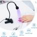 UV Light for Nails with Protection Gloves | Portable 3W Gooseneck LED Lamp for Gel Nail Extension in Black | Clamp Gel Nail Lamp for Salon-Quality Manicures - Buy Online on GoSupps.com