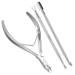 Cuticle Nippers and Cuticle Pusher Manicure Tools Set - Professional Nail Cuticle Remover Cutter Clippers Tool for Gel Nail Art Fingernails Toenails Stainless Steel Travel Gift Spa