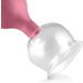 Pulox Cupping Glass Set of 2 - Real Glass with Suction Balls (25mm & 32mm) - Pink | Premium Cupping Therapy Tools for Enhanced Wellness - Buy Online on GoSupps.com