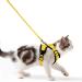 Cat dishes with a leash breakproof cat leash set adjustable soft kitten vest with reflective stripes breast dishes for small kittens (yellow s) yellow s