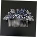 PLAFOPE Dark Blue Hair Comb Bride Hair Comb Wedding Hair Accessories for Brides Bride Headpieces for Wedding Bridal Headdress Headdresses for Women Floral Hair Comb Wedding Hair Comb - Buy Online on GoSupps.com