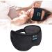 Joythink Wireless Sleep Headphones Eye Mask Wireless Wireless Sleep Mask for Side Sleepers Velcro Adjustable Wireless 5.3 Speaker Microphones Airplane Travel Light Blocking Music Eye Cover Black