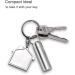SHD Waterproof Pill Box Keychain - Stainless Steel Single Chamber Organizer for Outdoor Travel & Camping - Buy Online on GoSupps.com