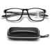 VAKUUM Progressive Multifocus Reading Glasses Anti Blue Light Glasses for Men Women Anti Glare Computer Readers for Computer Work (Color : Gray Size : 1.0x)