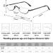 Hubeye 3 Pairs Half Moon Reading Glasses - Metal Slim Semi Rimless Eyewear with Spring Hinge - 1.5 Dioptres - Men Women Readers - Includes Glasses Holster - Gold/Red/Black - Buy Online on GoSupps.com