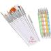 20-Piece Nail Art Brush Set with Pink and White Acrylic Handles - Manicure Pedicure Kit for Designing, Dotting, and Painting (White) - Buy Online on GoSupps.com