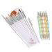 Nail Art Brush Set 20 Pieces Manicure Pedicure Kit Acrylic Pink White Handle Pen Designing Dotting Painting Tool (White)