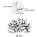 Quacoww 36-Piece Christmas Jingle Bells for DIY Wreath & Holiday Crafts - Small Metal Cow Bells for Hanging Decor & Wind Chimes - Buy Online on GoSupps.com