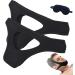 Veralabs Airflow Jaw Strap Airflow Jaw Strap Veralabs Air Flow Jaw Strap Breathable Stop Snoring Chin Strap Snoring Solution for Users to Keep Mouth Closed (2-Black)