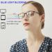Eyeurl 2 Pack Blue Light Blocking Reading Glasses for Men & Women Rectangular Computer Readers with Spring Hinges Anti-Blue Light 1.5x Frames in Black & Brown - Buy Online on GoSupps.com