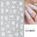 White Flowers Nail Art Stickers | 5D Self-Adhesive Floral & Butterfly Decals for DIY Manicure | 4 Sheets of Embossed Nail Design - Buy Online on GoSupps.com