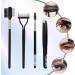 Set of 4 Eyebrow and Eyelash Brush Set Eyelash Comb Eyelash Separator Brow Comb & Eyelash Spoolie with Comb Tweezers for Eye Makeup Tools - Buy Online on GoSupps.com