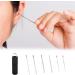 NAUZE 6Pcs Stainless Steel Ear Wax Removal Kit - Reusable Metal Ear Cleaner for Children and Adults - Includes Portable Bag (Black) - Buy Online on GoSupps.com