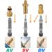 24 PCs Bicycle Valve Adapter Set - SV AV DV Compatible with Dunlop Autoventil & Sclaverand - Includes Sealing Rings for Air Pumps - Buy Online on GoSupps.com