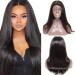 Lace Human Hair Real Hair Peruecke 13 * Pre Pluck Straight Lace Front wig real hair wigs for women brazilian virgin hair smooth hair 150% density 16 inches