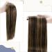 Buy Laavoo Brown Remy Ponytail Extensions - 35cm Dark Brown Balayage Real Hair Braid Extensions (70g) - Premium Quality - Buy Online on GoSupps.com