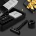 QSHAVE Adjustable Double Edge Safety Razor Deluxe Set with Stand - 8 Piece Set - Buy Online on GoSupps.com