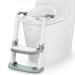Kylinton Potty Training Seat with Step Stool Ladder, Foldable Toddler Potty Seat for Toilet 2 in 1 Potty Training Toilet for Kids, Splash Guard Comfotable and Anti-Slip Pad for Boys Girls, Grey Gray