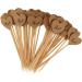 misppro 50 Pieces Kraft Paper Heart Cupcake Topper Food Picks Wedding Decoration Love Prints - Buy Online on GoSupps.com