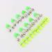 Zerone 10 Pcs Fishing Alarm Light LED Twin Bells Fishing Tackle Night Fishing Accessory Portable Night Sea Fish Green Rod Clip Tip Fish Bait Alarm
