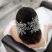 wedding hair piece Bridal Wedding Hair comb Wedding Headpiece for Bride Rhinestone Wedding Headband Crystal Hair Accessories for Women and Girls Silver - Buy Online on GoSupps.com