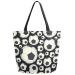 ZzWwR Cute Soccer and Football Balls Pattern Large Canvas Gym Beach Travel Reusable Grocery Shopping Tote Bag Foldable Handbag,Black White Multi001