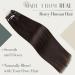 Laavoo 50cm Micro Loop Real Hair Extensions - Darkest Brown 1g with Microring - Invisible Brown Hair Extensions - Buy Online on GoSupps.com