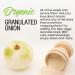 Organic Granulated Onion - 2.3 oz Jar for Vegan Eggs, French Onion Soup & Dip | Gluten Free & Kosher Onion Bits for Guacamole & French Dip - Buy Online on GoSupps.com