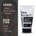 Ustraa Face Scrub for Men - Exfoliating & Detoxifying - 100g with Activated Charcoal Volcanic Sand & Walnut Granules - Fights Blackheads - All Skin Types - Buy Online on GoSupps.com