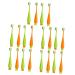Carrots toothbrush children's toothbrush oral to toothbrush portable toothbrush manual toothbrush toothbrush toddlers household contours 20 pieces