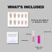 Press On Nails - Shiny White Tip Pearl Nude Medium Coffin French Tip - 24 Reusable Fake Nails for Women and Girls - Buy Online on GoSupps.com