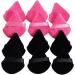 10/12 Pcs Triangle Powder Puff Wet Dry Use For Loose Powder Liquid Cosmetic Soft Plush Powder Puff Makeup Foundation (Color : 12 pcs Black Pink) - Buy Online on GoSupps.com