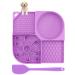 Katiak Leckmatt dog with suction cup 21 x 21cm lick mat dog and 1 silicone spatula to relieve anxiety in dogs (non-slip bpa-free purple) purple
