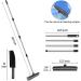 Pet Hair Remover Rubber Broom with Squeegee | 59 Adjustable Long Handle Push Broom for Pet Hair, Carpet, and Floor Cleaning | Includes Pet Comb | Black - Buy Online on GoSupps.com