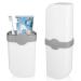 Comnico travel toothbrush holder portable toilet article holder anti-dust ridge container toothbrushes organizer with cover for travel camping business school bathroom white