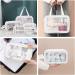 5PCS Clear Waterproof Toiletry Travel Bags - Portable Airport Cosmetic Bags (White) - Buy Online on GoSupps.com
