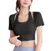 Women's yoga bra large size monochrome vest sports back bra large size date party swimming running sleeping leisure underwear small size gift for women black s