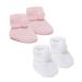 Royal Icon Newborn Baby Booties 0-3 Months Baby Boys Girls Pom Pom Booties Adorable Warm Soft Stylish Bootees Ideal for Indoor and Outdoor Use RI408 3 Months White Pink Ri408