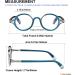 EyeURL Anti-Blue Light Reading Glasses 2-Pack - Round Blue Light Filter Glasses for Men & Women - Spring Hinges Stylish Mixed Paint Design - Buy Online on GoSupps.com
