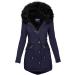 Hanxiulin Oversized Plush Jacket for Women - Warm Lined Fleece Coat | Lightweight Quilted Winter Jacket | Reversible Transition Jacket in Marine - Buy Online on GoSupps.com